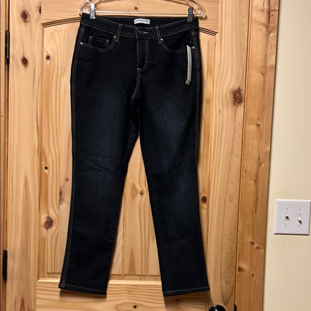 NWT Coldwater Creek Dark Denim Straight Leg City Fit Jeans 6P